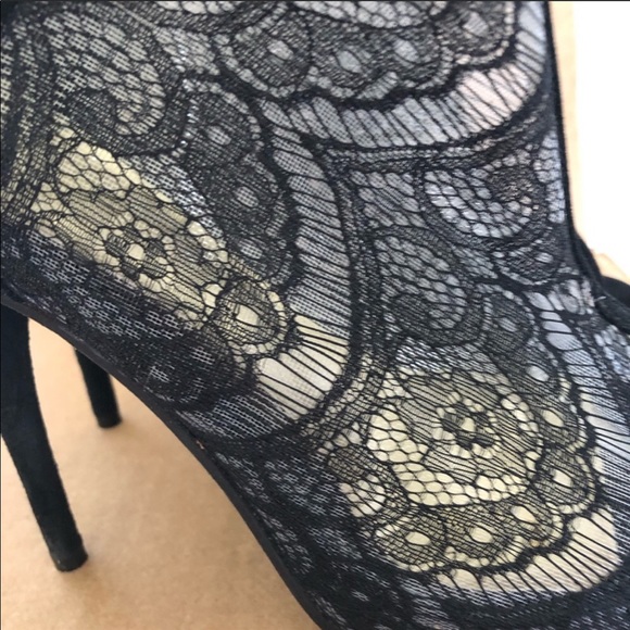 SOLD EBAY Black Lace Pump Stiletto High heel Size - Picture 3 of 7